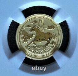 2014 P Australia Year Of The Horse (lunar) Er Ngc Ms70 G$15.9999 24k Gold
