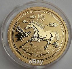 2014 The year of the Horse Pferd 1/4 Oz Gold Australia 25$ Lunar