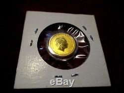 2015 1/10 oz Australian Gold Kangaroo Perth Mint Coin. 9999 Fine BU (In Capsule)