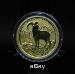 2015 1/10 oz Lunar Year of the Goat Australian Gold Coin 059DUD