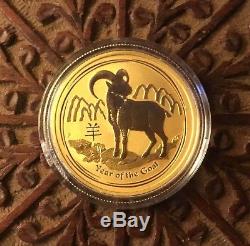 2015 1/2 oz Australian Gold coin Lunar II series Year of the Goat Perth Mint