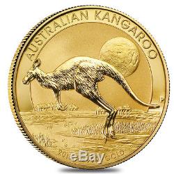 2015 1 oz Australian Gold Kangaroo Perth Mint Coin. 9999 Fine BU In Cap