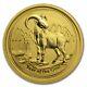 2015 Australia 1/10 Oz Gold Lunar Goat Bu Coin In Capsule
