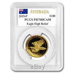2015 Australia 1 oz Gold Wedge Tailed Eagle PR-70 PCGS (HR) SKU#156010