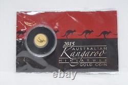 2015 Australia $2 Kangaroo 0.5 Gram Gold. 9999 In Original Cert (slx4972)