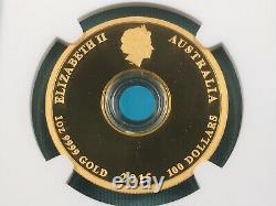 2015 Australian 1 oz Gold Treasures of the World Proof Coin Turquoise NGC PF69
