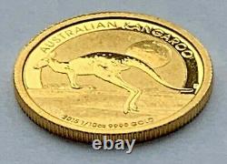 2015 Australian Kangaroo 1/10 oz. 9999 GOLD Coin In Capsule