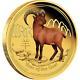 2015 Australian Lunar Series Goat 1/10 Oz Gold Proof Colored Coin Great Gift