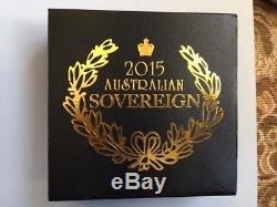 2015 Australian Perth Mint Gold Proof Sovereign Boxed + CoA Stunning Coin