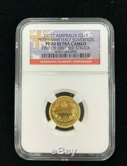 2015 P Australia $15 Half Sovereign Gold Proof Coin NGC PR 70 Ultra Cameo