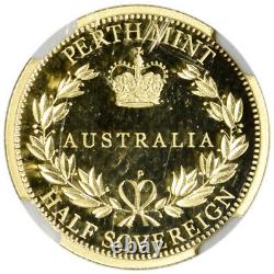 2015 P Australia Gold Perth Mint Half Sovereign Proof $15 NGC PF70 UCAM
