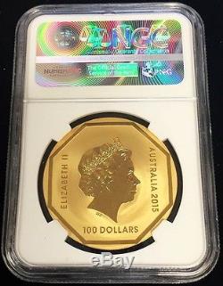 2015 P Gold Australia $100 Dollar Emu Coin Ngc Mint State 69