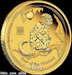 2016 $15 Australian Lunar Series Monkey 1/10 oz gold proof coin Perth Mint