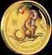2016 $15 Australian Lunar Series Monkey 1/10 Oz Gold Proof Coloured Coin