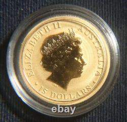 2016 1/10 Oz Gold Australia Kangaroo $15 Coin In Capsule Lot 261011