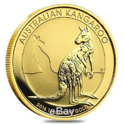 2016 1/4 oz Australian Gold Kangaroo Perth Mint Coin. 9999 Fine BU (In Capsule)