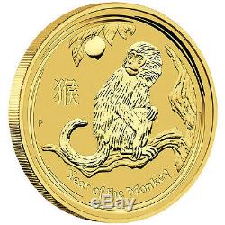 2016 1/4 oz Australian Gold Monkey Coin. 9999 fine (BU)
