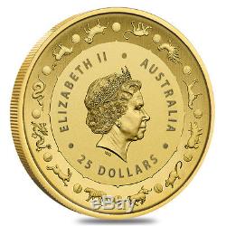 2016 1/4 oz Gold Lunar Year of the Monkey Coin. 9999 Fine BU Australian Royal
