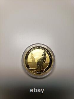 2016 1 oz Australian Gold Kangaroo Perth Mint Coin. 9999 Fine BU In Cap