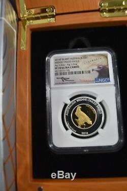 2016 1 oz Australian Silver Gold Wedge Tailed Eagle Bi Metal Proof Coin PR70