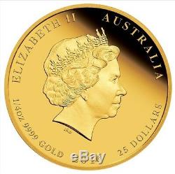 2016 $25 Australian Lunar Series Monkey 1/4 oz gold proof coloured coin