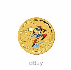 2016 $5 1/20oz Gold Colorized Australian Lunar Monkey King. 9999 BU