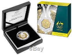 2016 AUSTRALIAN OLYMPIC TEAM Gold Plated 1oz Silver Proof Coin