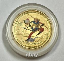 2016 AUSTRALIA 1/20 oz Colorized Lunar New Year Monkey $5 Coin #38691C