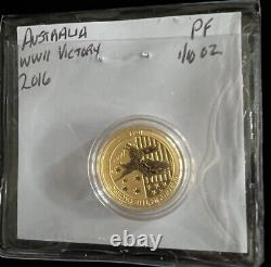 2016 Australia $15 1/10 oz. 9999 Gold Proof Coin Victory in the Pacific WWII