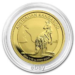 2016 Australia 1/10 oz Gold Kangaroo BU SKU #92700