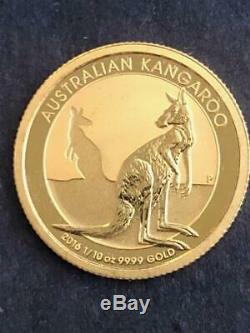 2016 Australian Kangaroo 1/10 Troy oz. GOLD Coin