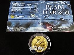 2016-P $100 Pearl Harbor Perth Mint 1 oz. 9999 Gold Coin eBucks