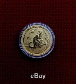 2016-P 1/10 Troy Oz. 9999 Fine Gold Australian Year Of The Monkey Coin BU
