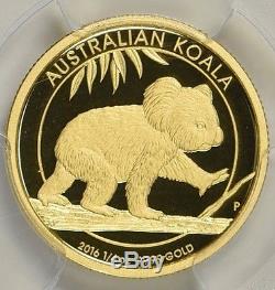 2016-P Australia $25 Gold Koala, PCGS PR70 DCAM, 1/4 oz First Strike Label