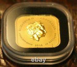 2016 Perth Mint Australian Gold Square MAP 1/10 OZ $15 Coin