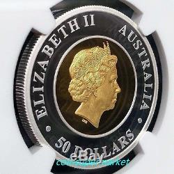 2016 The Australian Wedge-tailed Eagle Gold Silver 1oz Bi-metal Coin NGC PF70 UC