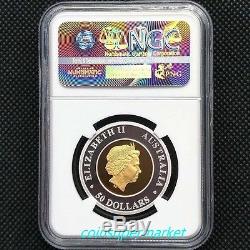 2016 The Australian Wedge-tailed Eagle Gold Silver Bi-metal Coin NGC PF69 UC OGP