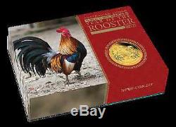 2017 $100 Australian Lunar Series Year of the Rooster Gold Proof 3 Coin Set