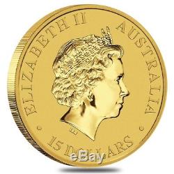 2017 1/10 oz Australian Gold Kangaroo Perth Mint Coin. 9999 Fine BU (In Capsule)