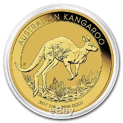 2017 1/4 oz Gold Australian Kangaroo Coin. 9999 Fine Brilliant Uncirculated BU