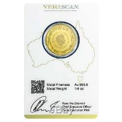 2017 1/4 oz Gold Kangaroo Coin Royal Australian Mint Veriscan. 9999 Fine In Ass
