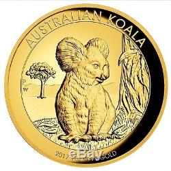2017 $25 Australian Koala 1/4 oz Gold Proof coin Perth Mint
