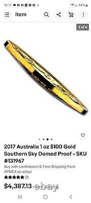 2017 Australia 1 oz $100 Gold Southern Sky Domed Proof