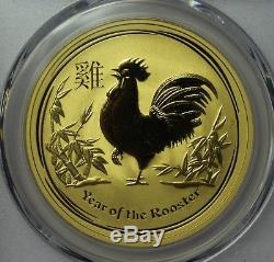 2017 Australia Gold Silver 1oz Year of Rooster Set PCGS MS70 1st Strike Mercanti