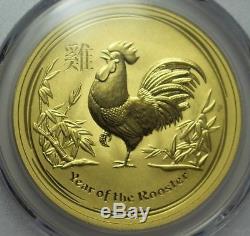 2017 Australia Gold Silver 1oz Year of Rooster Set PCGS MS70 1st Strike Mercanti