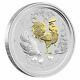 2017 Australia Lunar Year Of The Rooster Gilded 1oz Silver $1 Coin With Ogp Gilt