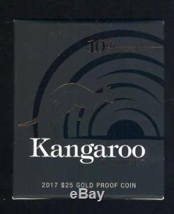 2017 Australian Kangaroo at Sunset $25.00 Gold Proof Coin Ballot Coin