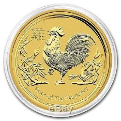 2017 Australian Lunar Series II Year Of The Rooster 1/10 Ounce Gold Bullion Coin