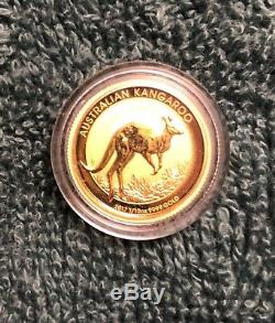 2017 Gold Australian Kangaroo Coins 1/10 Ounce. 9999 (in case)