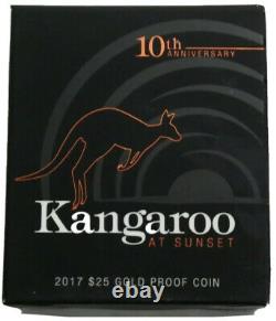 2017 Kangaroo at Sunset $25 1/5oz Gold Proof Coin- RAM Ballot Coin # 869